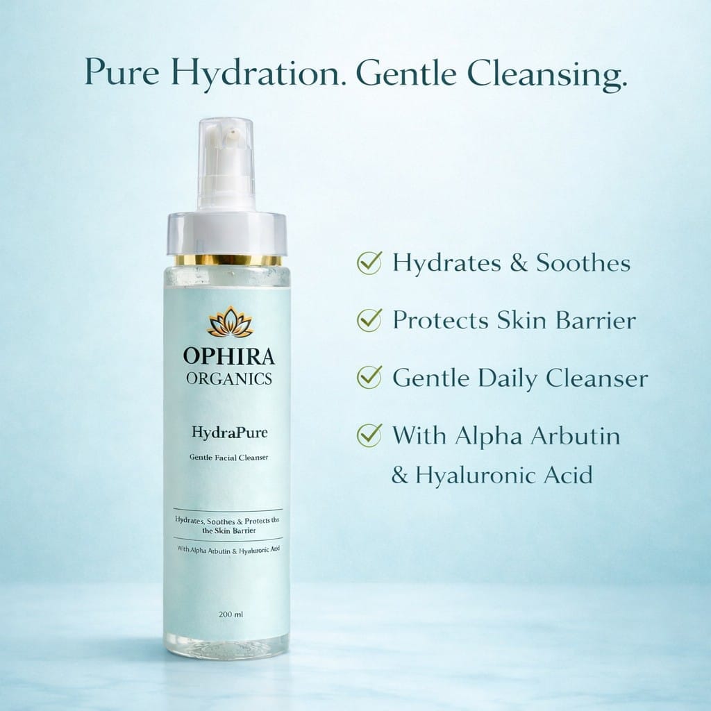 Hydrapure Gentle Facial Cleanser — Deep Clean + Daily Hydration Skin Care Ophira Organics