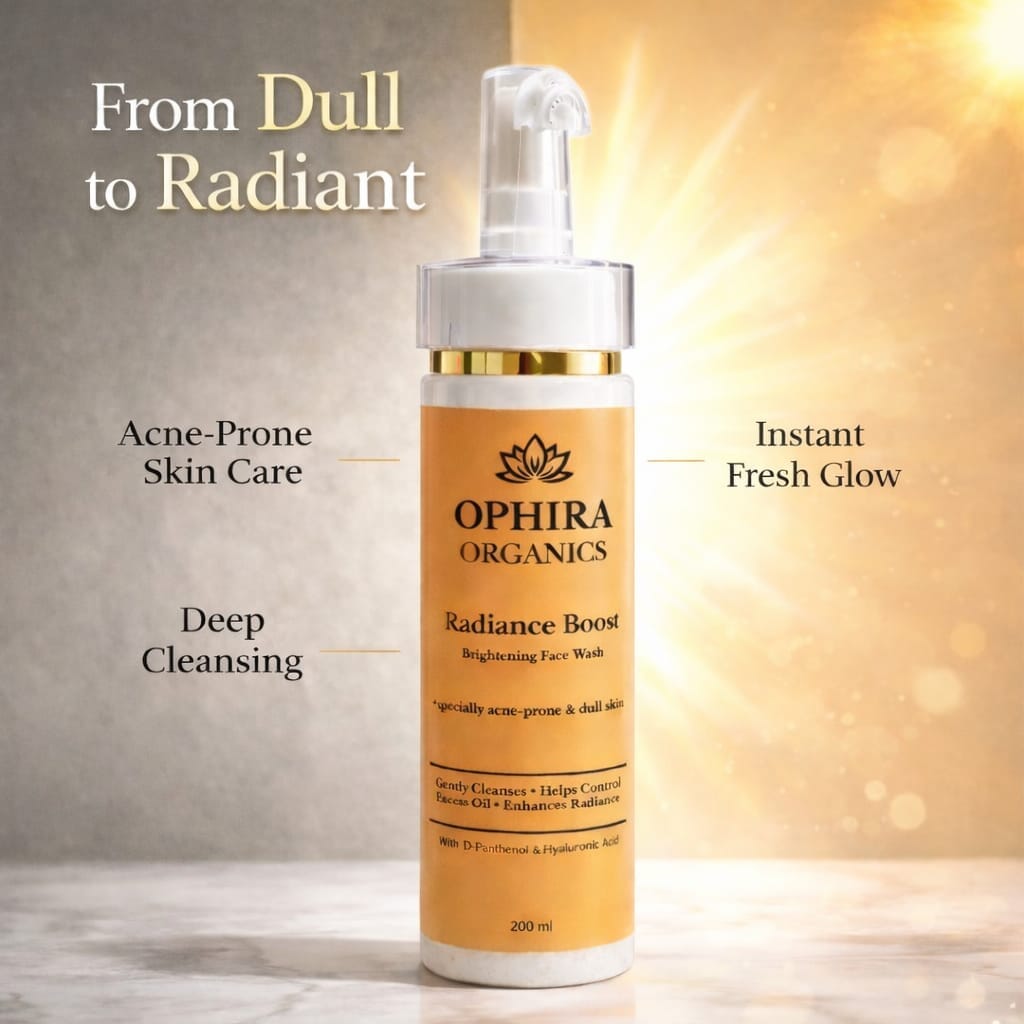 Radiance Boost Brightening Facewash – Glow & Deep Clean Skin Care Ophira Organics