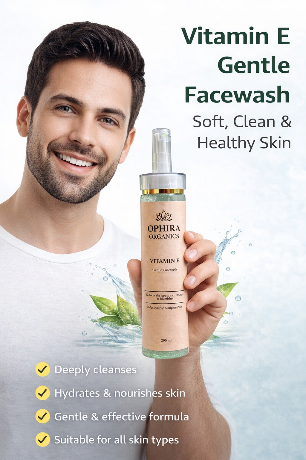 Vitamin E Gentle Facewash – Soft, Clean & Healthy Skin