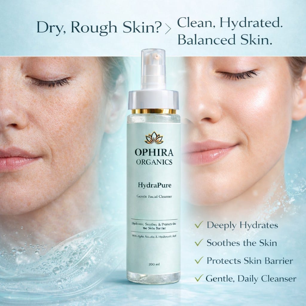 Hydrapure Gentle Facial Cleanser — Deep Clean + Daily Hydration Skin Care Ophira Organics 