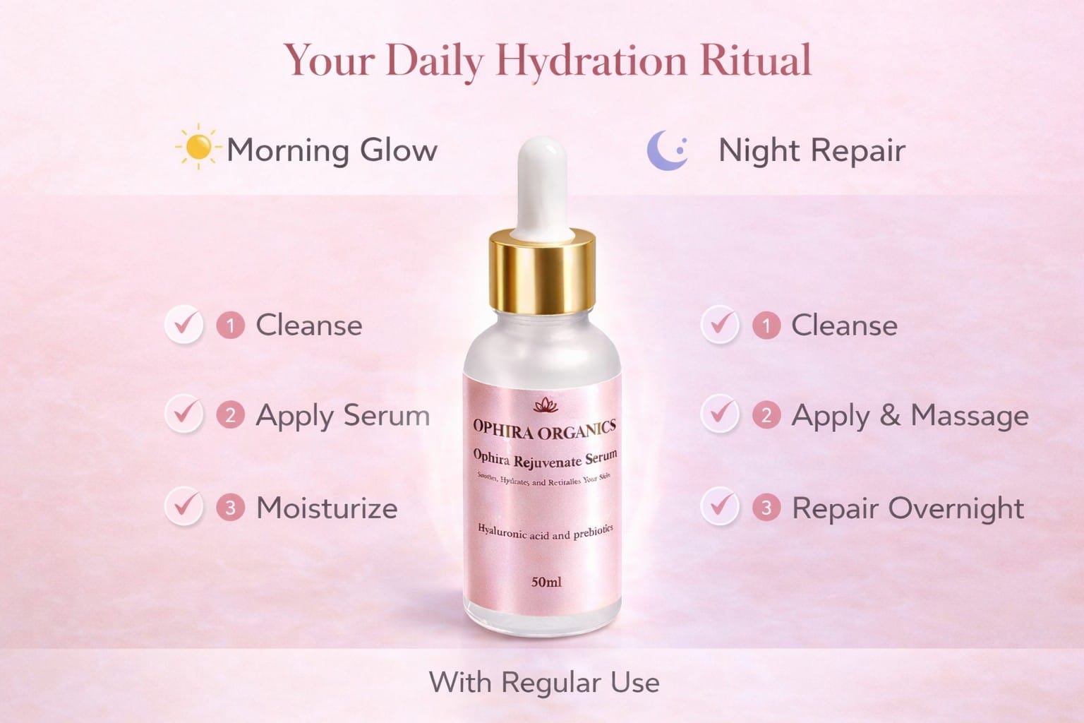 Ophira Rejuvenate Serum – Hydrating & Glow Boosting Face Serum (30ml) Skin Care Ophira Organics 