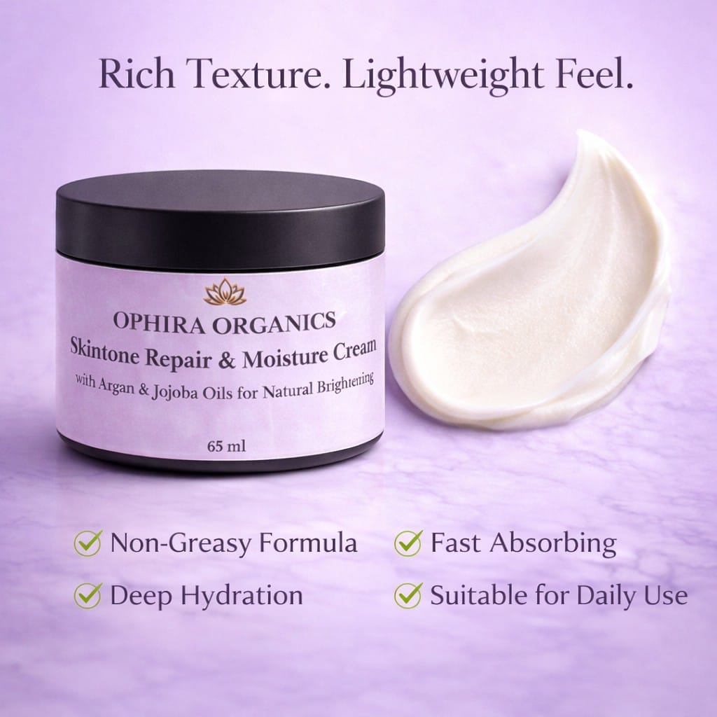 Skintone Repair & Moisture Cream Deep Hydration & Brightening Formula Skin Care Ophira Organics 