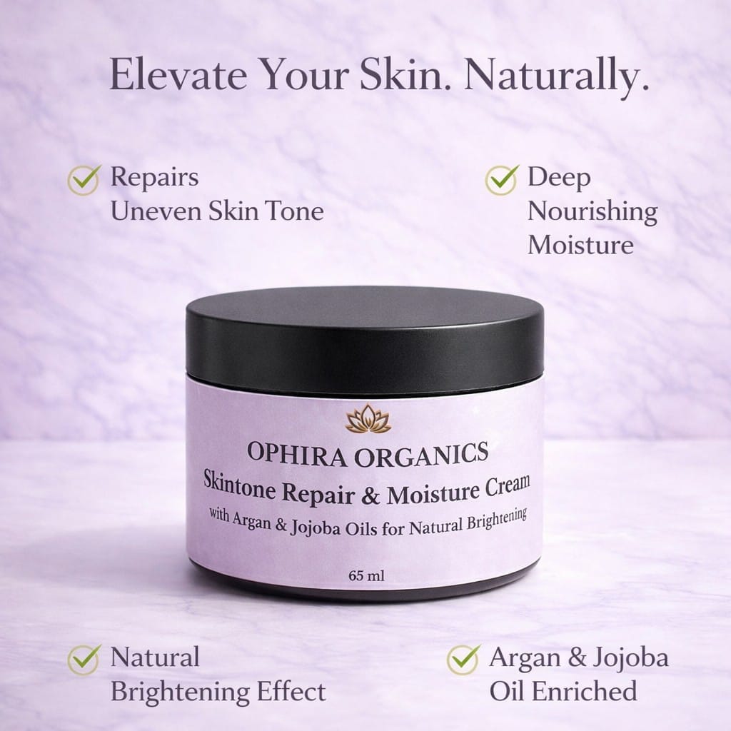 Skintone Repair & Moisture Cream Deep Hydration & Brightening Formula Skin Care Ophira Organics 